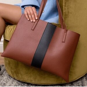 Vince Camuto Brown and Black Tote Bag